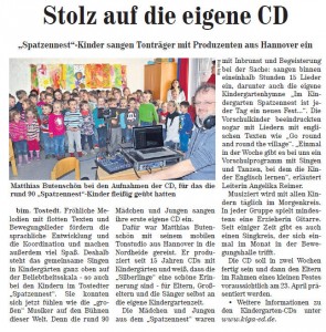 Wochenblatt 20150328 Spatzennest CD